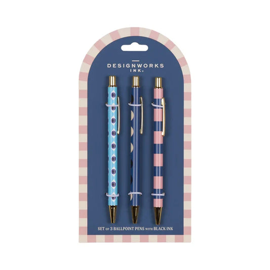 A Dopo Set of Three Pens - Eye, Moon, Stripe