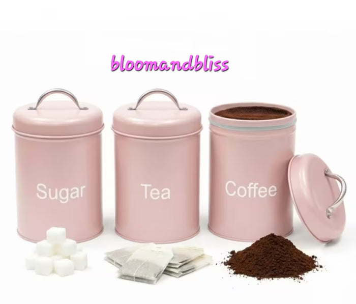 ADEPTNA 3pcs Tea Coffee Sugar Canister Set 🇨🇳