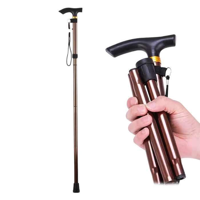 Adjustable Aluminium Cane Easy Folding Lightweight Walking Stick Assorted Colours 🇬🇧