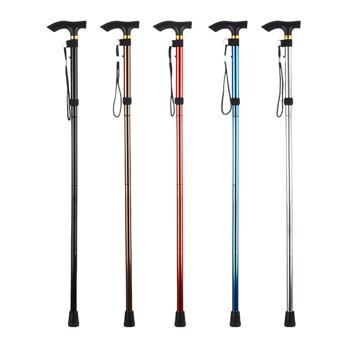 Adjustable Aluminium Cane Easy Folding Lightweight Walking Stick Assorted Colours 🇬🇧