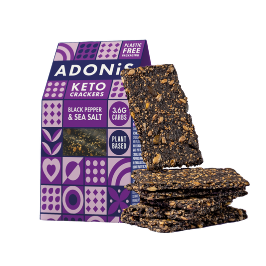 Adonis Keto Crackers Black Pepper and Sea Salt 60g