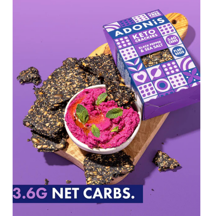 Adonis Keto Crackers Black Pepper and Sea Salt 60g