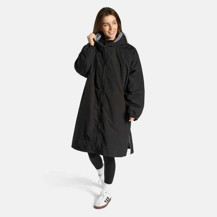Adults Water Resistant Sherpa Drying Robe - Black/Grey
🇬🇧