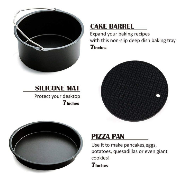 Air fryer accessories cake bucket pizza pan 7 inch 🇨🇳