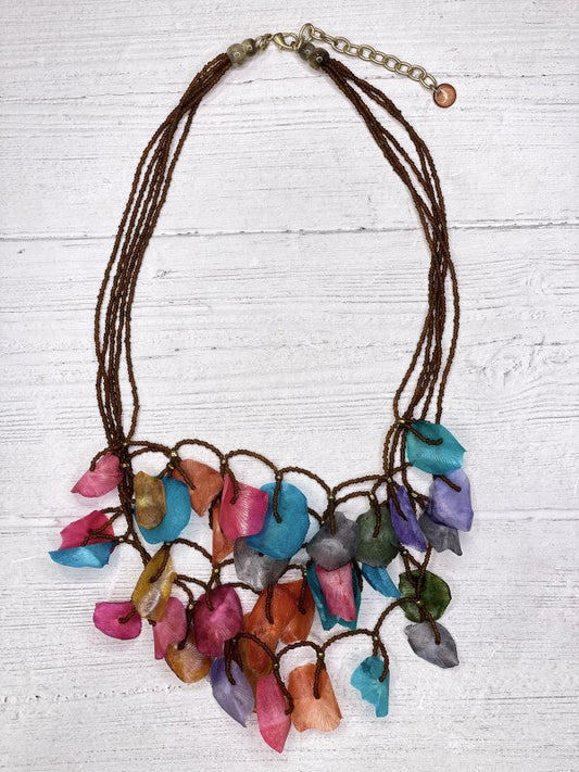 Alisha D Women's Multi Strand Statement Necklace Multicolor