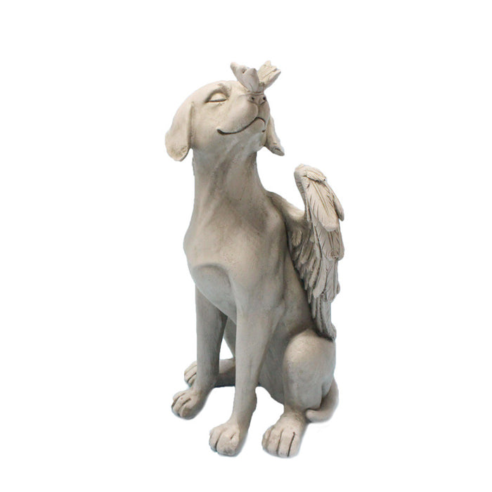 Angel Dog Decoration Creative Resin Pet Garden Animal Statue Decoration 🇨🇳
