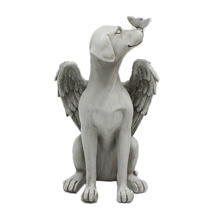 Angel Dog Decoration Creative Resin Pet Garden Animal Statue Decoration 🇨🇳