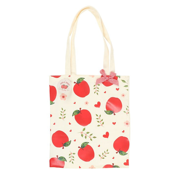 Apple Print Polycotton Tote Bag 🇬🇧