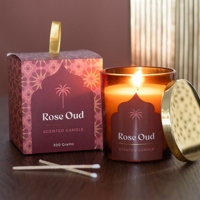 Arabian Nights Rose Oud Scented Candle 🇬🇧