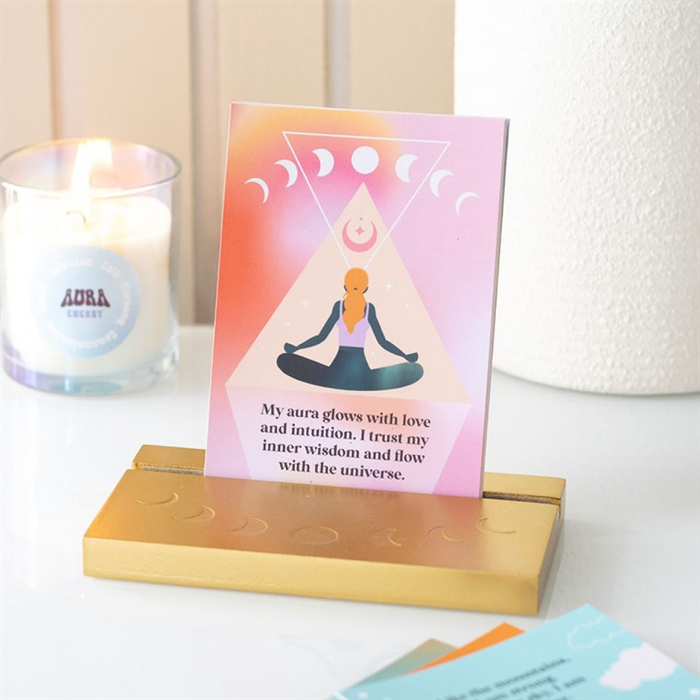 Aura Affirmation Cards with Wooden Stand 🇬🇧