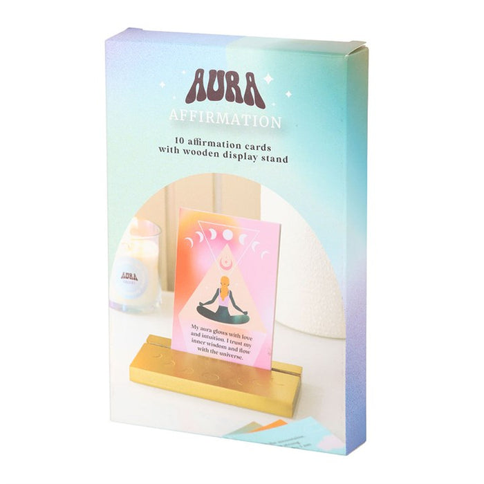 Aura Affirmation Cards with Wooden Stand 🇬🇧