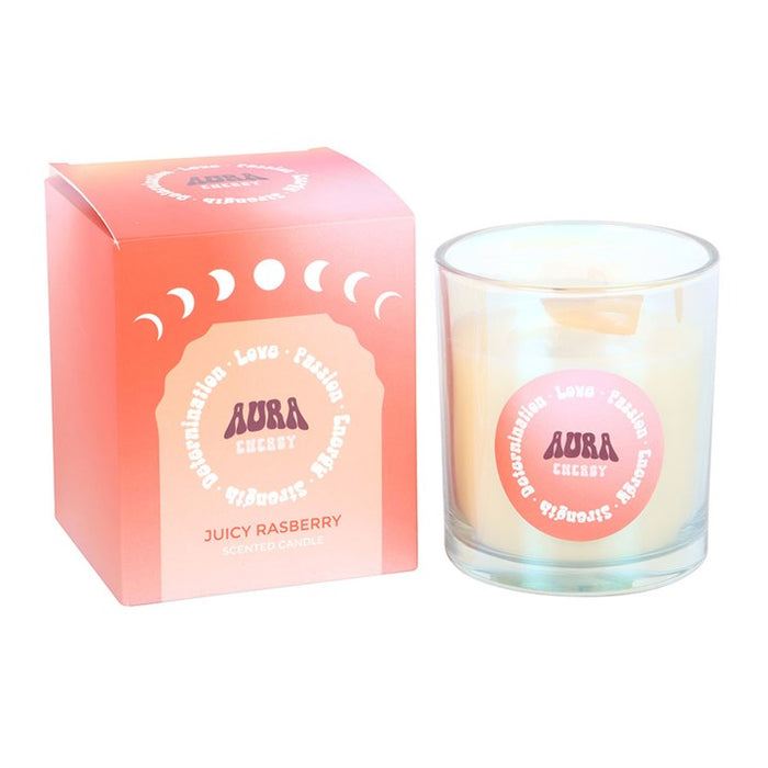 Aura Energy Juicy Raspberry Iridescent Candle 🇬🇧