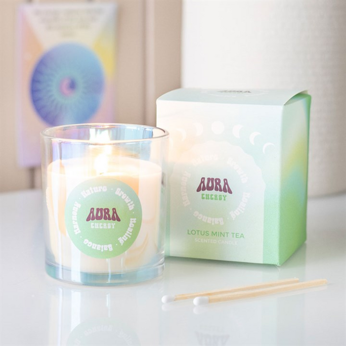 Aura Energy Lotus Mint Tea Iridescent Candle 🇬🇧
