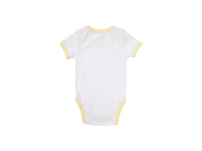 Baby Onesie Short Sleeve M(Yellow Edge,3-6M)