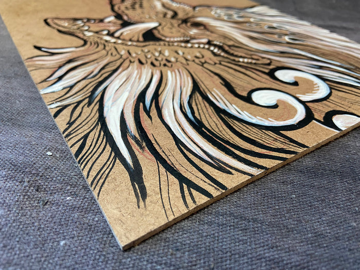 BAKU- INK PAINTING WITH COLOR SHIFTING EYE