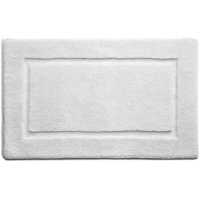 Bamboo Border White Bathmat 1
