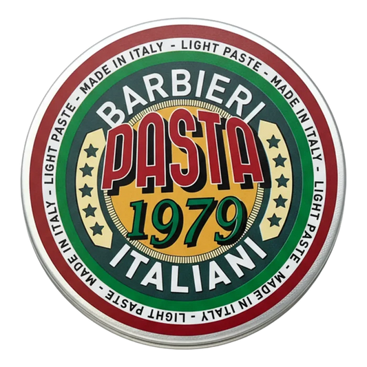Barbieri Italiani Pasta 1979 hårvoks i metallboks med MADE IN ITALY etikett