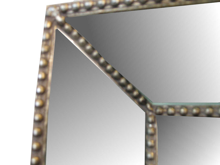 Print Decor | Beaded Angle Champagne Mirror | Detail