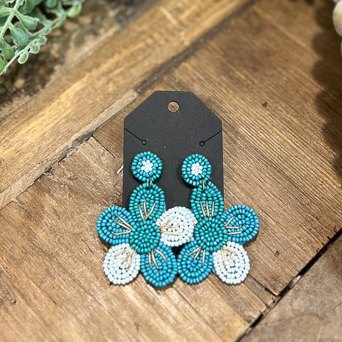 Beaded Flower Earrings