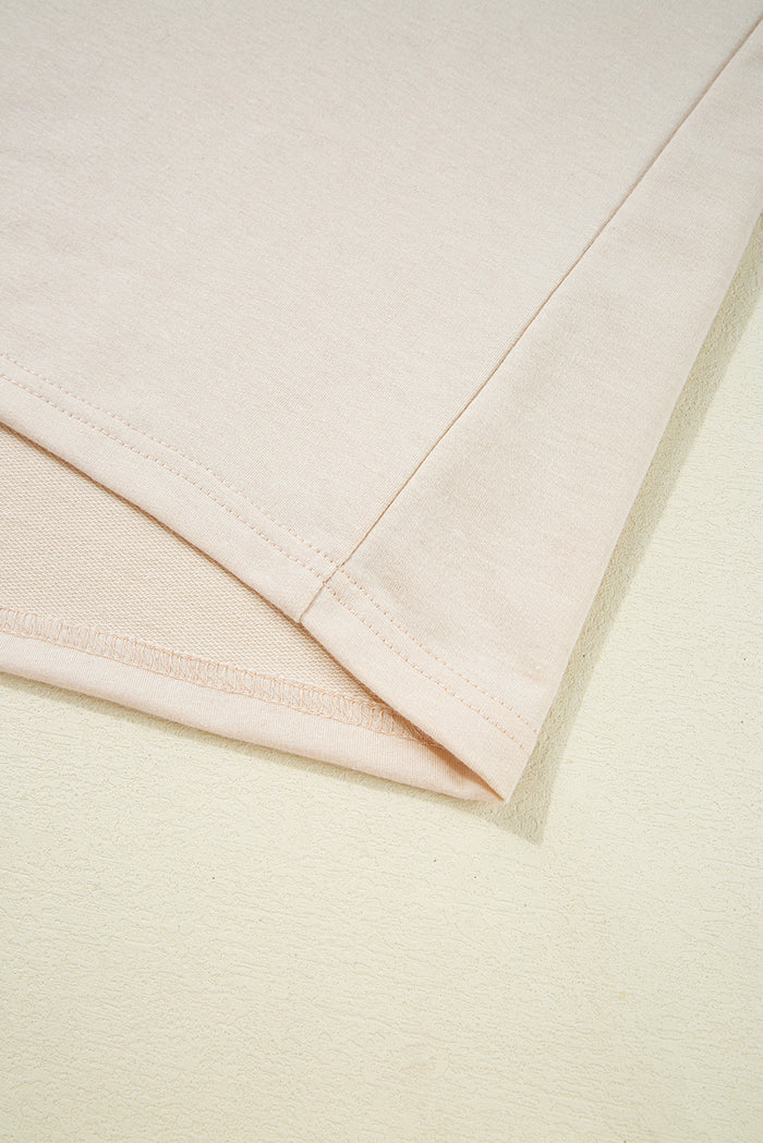 Beige Vibrant Striped Detail Athleisure 2pcs Short Set 🇺🇸