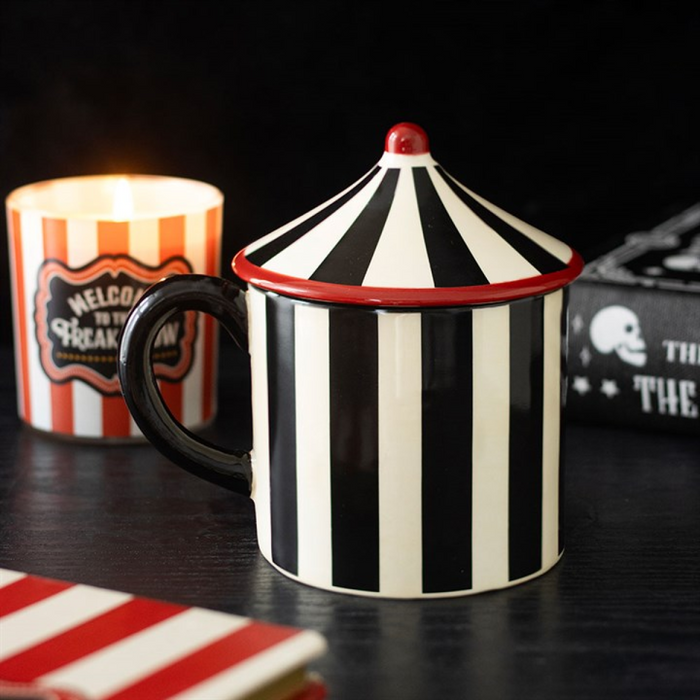 Black Striped Circus Tent Mug 🇬🇧