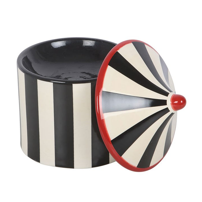 Black Striped Circus Tent Oil Burner 🇬🇧