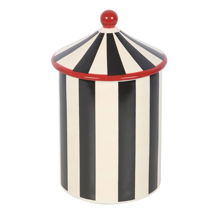 Black Striped Circus Tent Storage Jar 🇬🇧