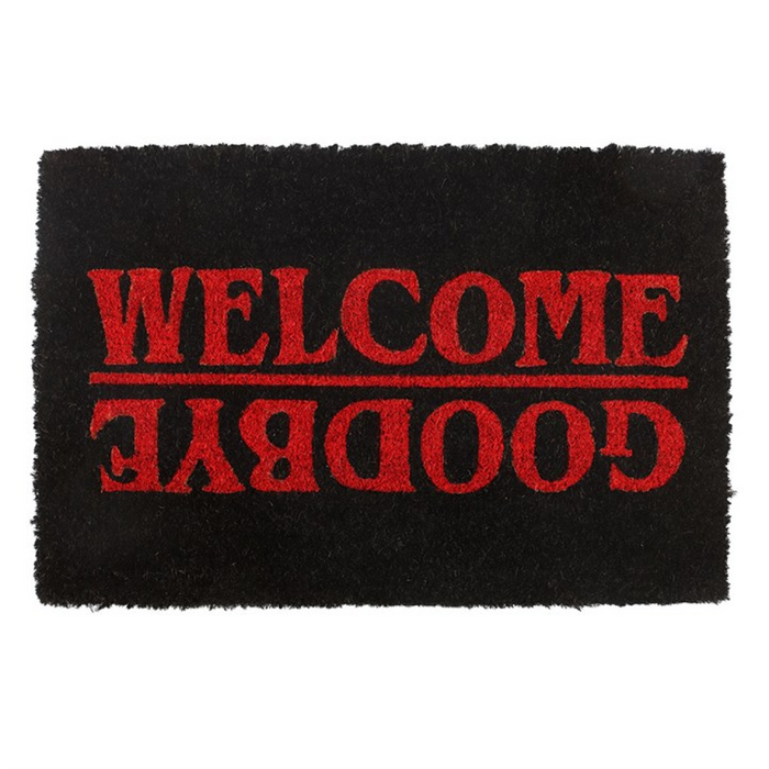 Black Welcome Goodbye Doormat 🇬🇧