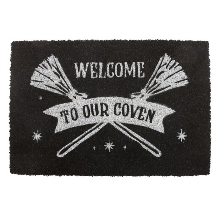 Black Welcome to Our Coven Doormat 🇬🇧