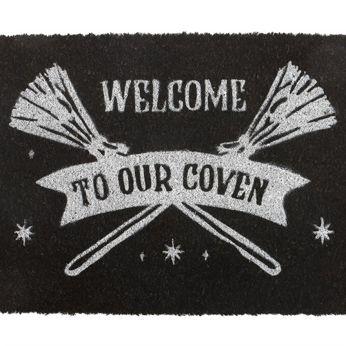 Black Welcome to Our Coven Doormat 🇬🇧