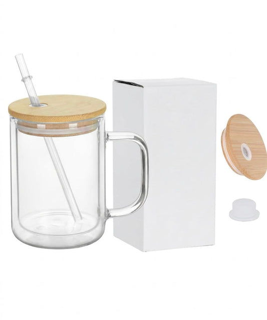 Blank Bamboo Lid Snowglobe Mug