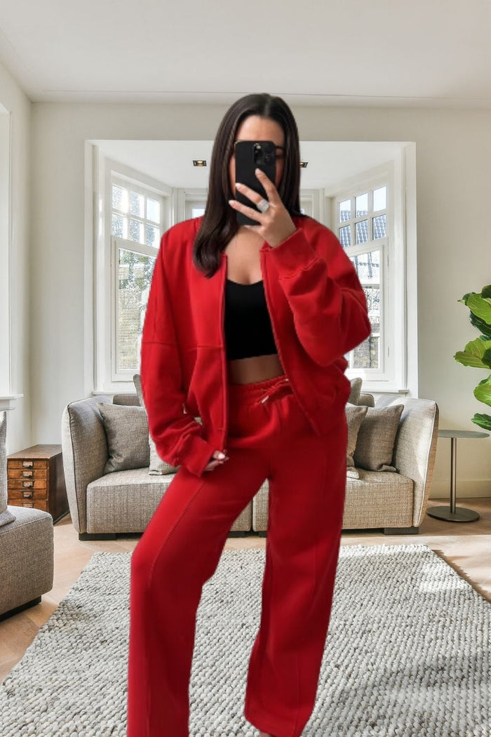 Bomber New Style Oversized Fleece Zipper and Wide Leg Tracksuit 🇬🇧