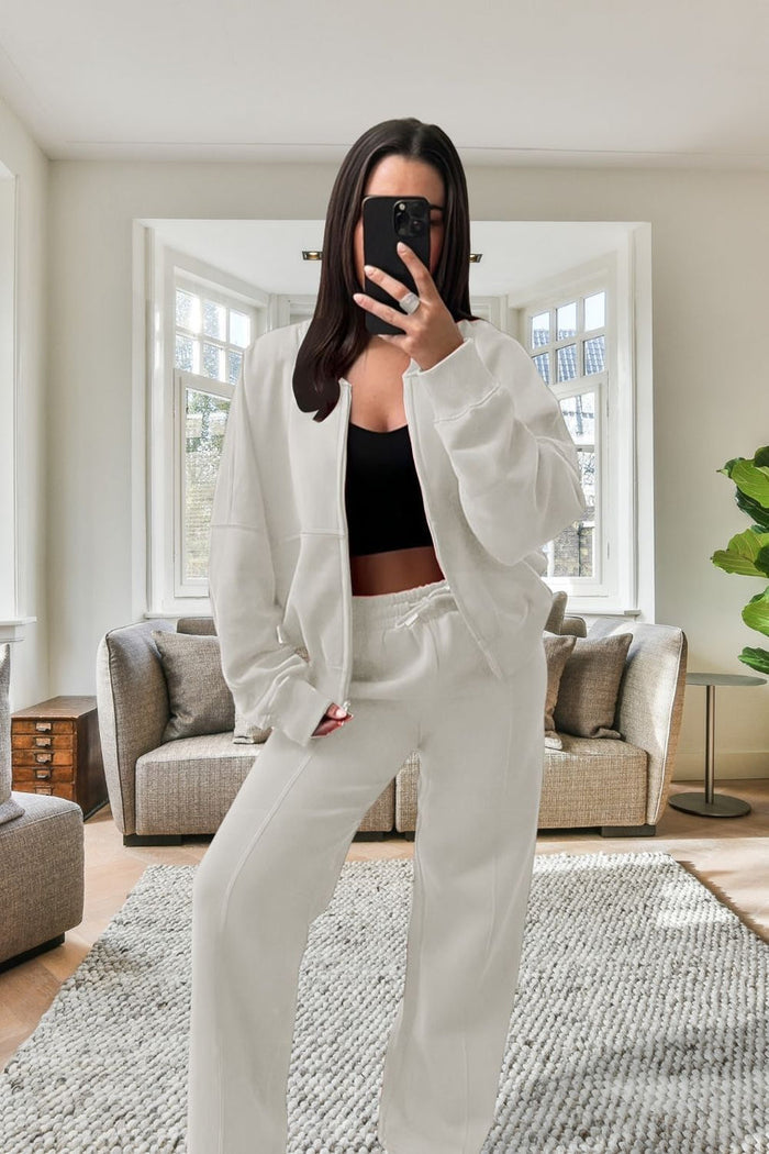 Bomber New Style Oversized Fleece Zipper and Wide Leg Tracksuit 🇬🇧