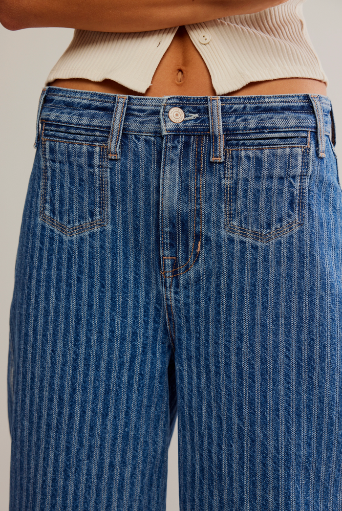 Brette Cropped Wide Leg - Bittersweet Blue