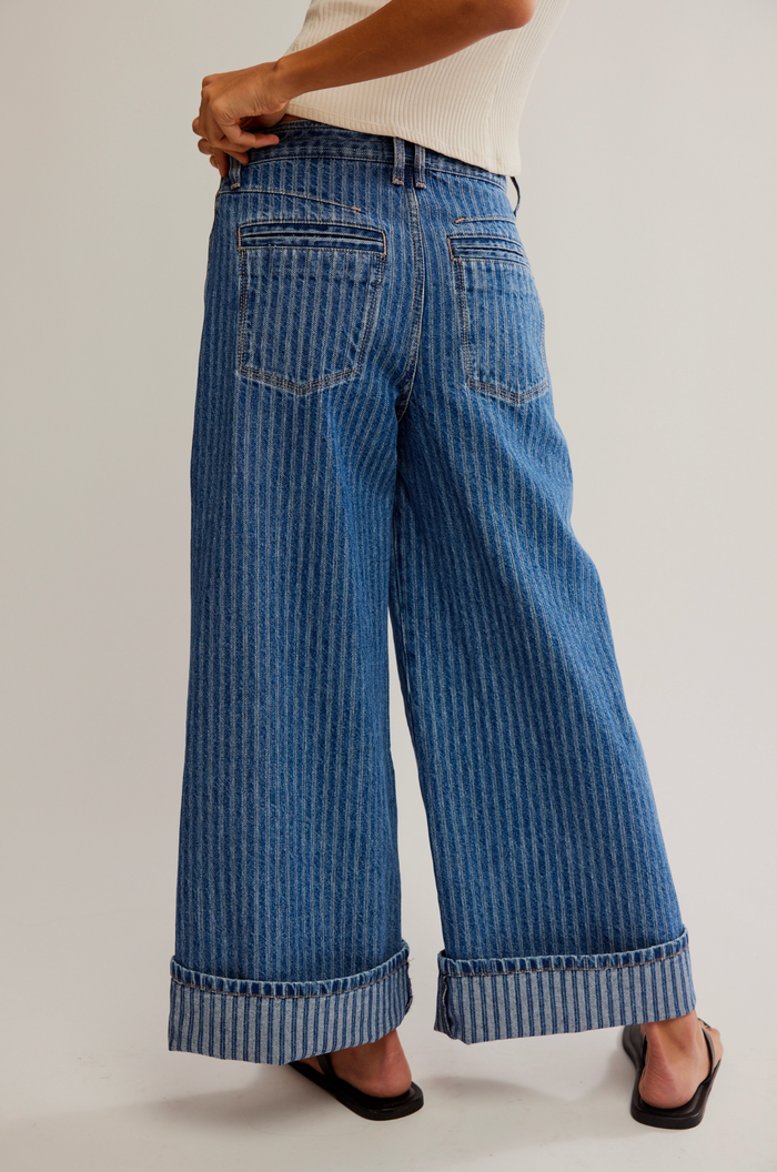Brette Cropped Wide Leg - Bittersweet Blue