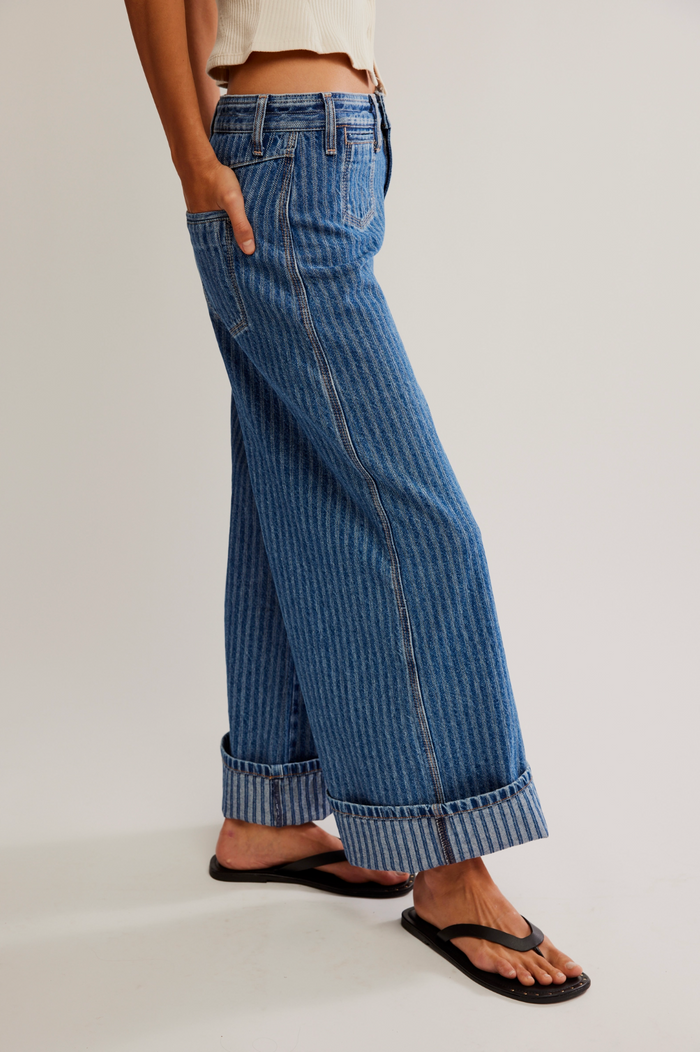 Brette Cropped Wide Leg - Bittersweet Blue