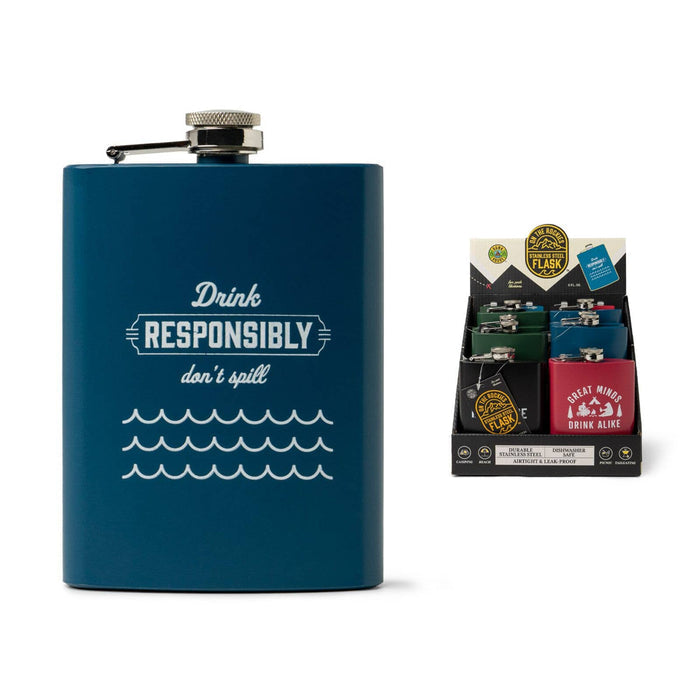 Bunk House On The Rockies Stainless Steel Flask