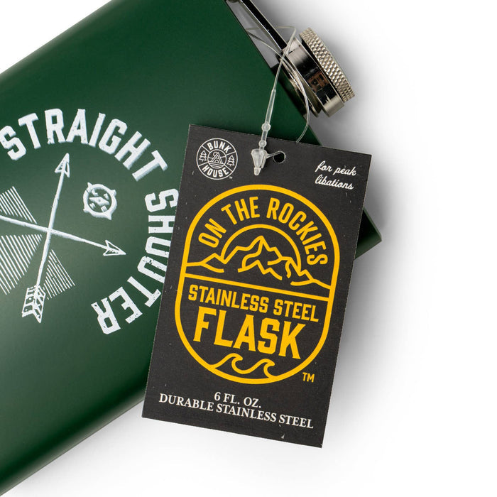 Bunk House On The Rockies Stainless Steel Flask