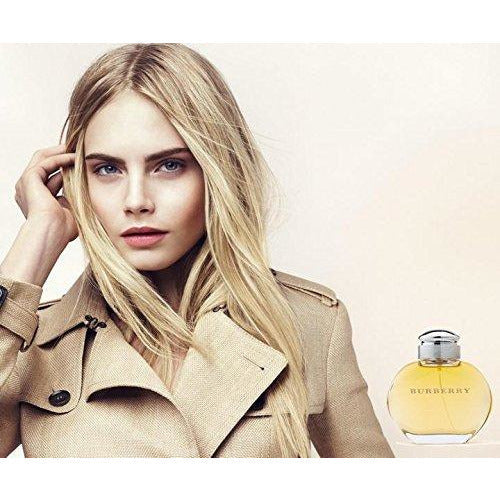 Burberry Original Woman EDP spray bottle, 50ml or 100ml, elegant perfume for women with floral and fruity notes.