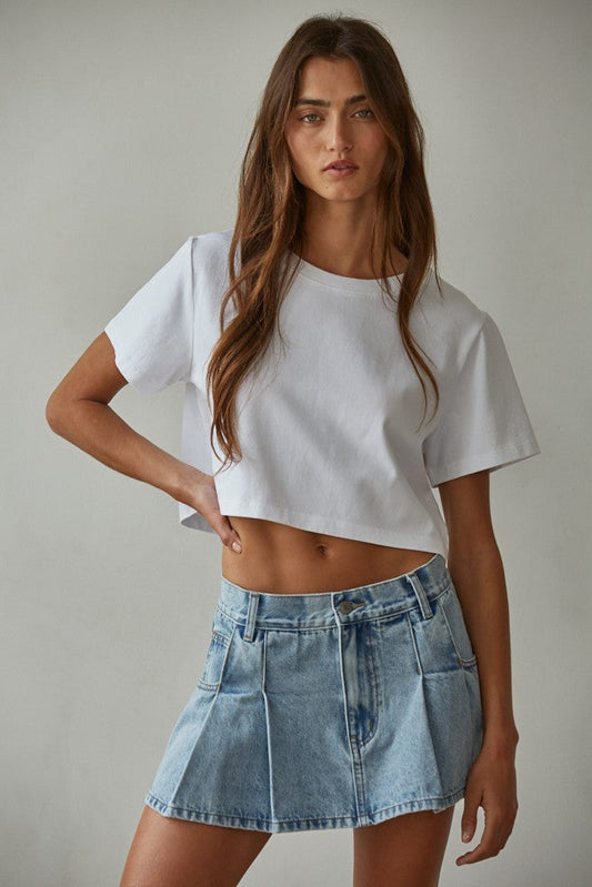 BY TOGETHER - Knit Cotton Crop Top