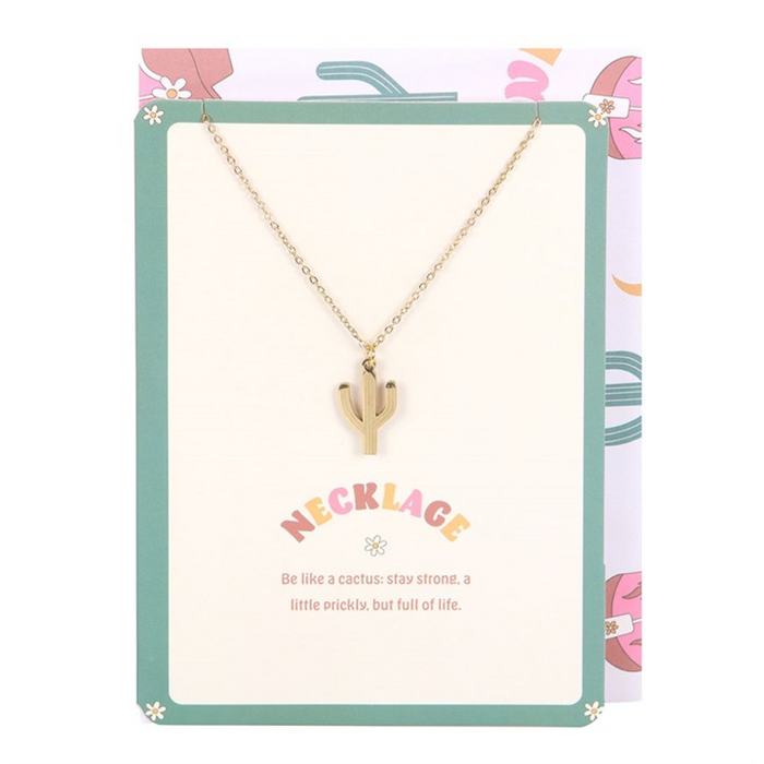 Cactus Necklace on Greeting Card 🇬🇧