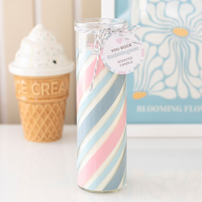 Candy Stripe Bubblegum Tube Candle 🇬🇧