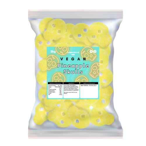 Candycrave Vegan Fizzy Pineapple Skulls 2kg 🇬🇧