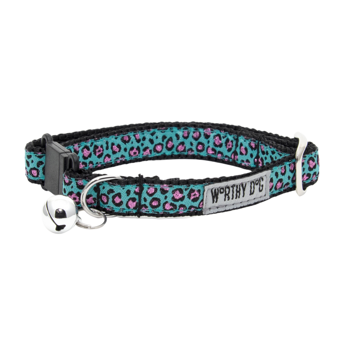 CHEETAH-TEAL-CAT-COLLAR