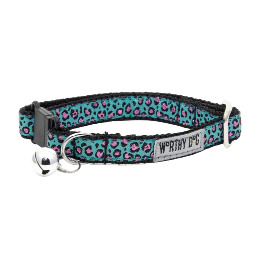 CHEETAH-TEAL-CAT-COLLAR