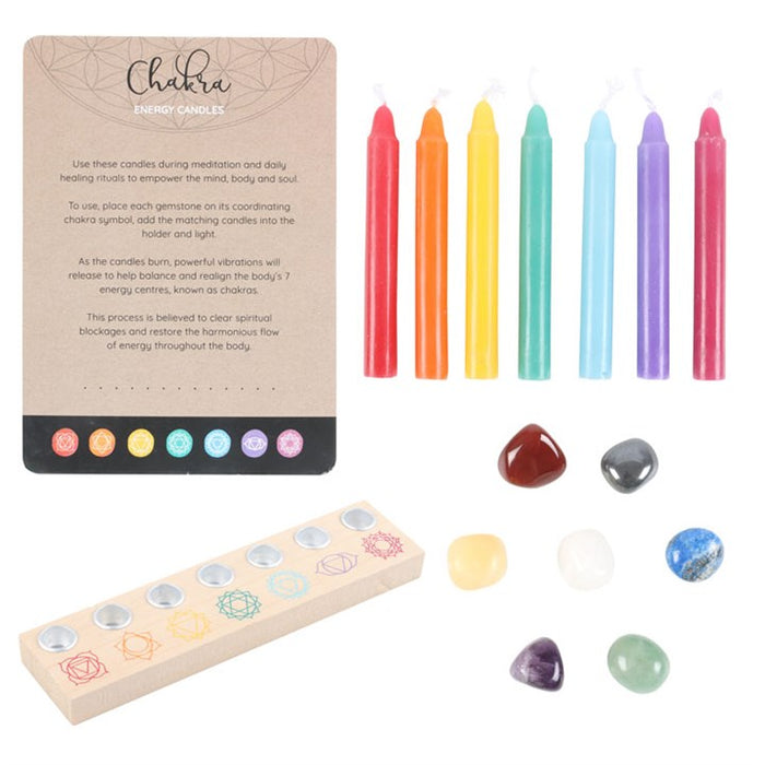 Chakra Energy Candle and Crystal Gift Set 🇬🇧