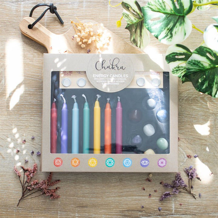 Chakra Energy Candle and Crystal Gift Set 🇬🇧