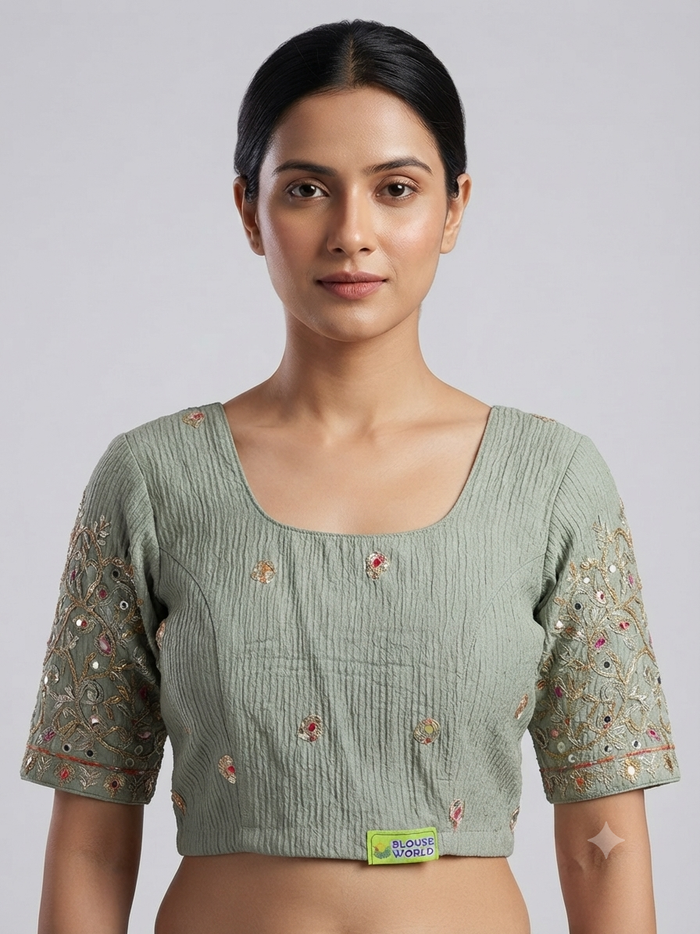 Chamki hands work stretchable Blouse 👚 (2xl size