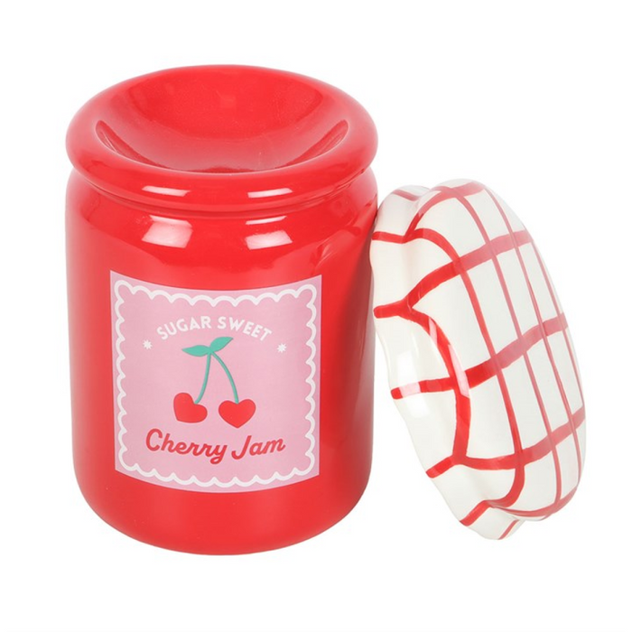Cherry Jam Jar Oil Burner and Wax Warmer 🇬🇧