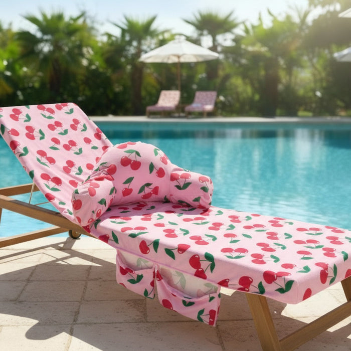 Cherry Print Inflatable Cuddle Cushion - Pink 🇬🇧